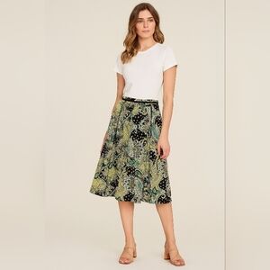 Paisley Floral Panelled A-Line Skirt 16 90's Bohemian Cottage Core Grandmacore
